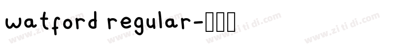 watford regular字体转换